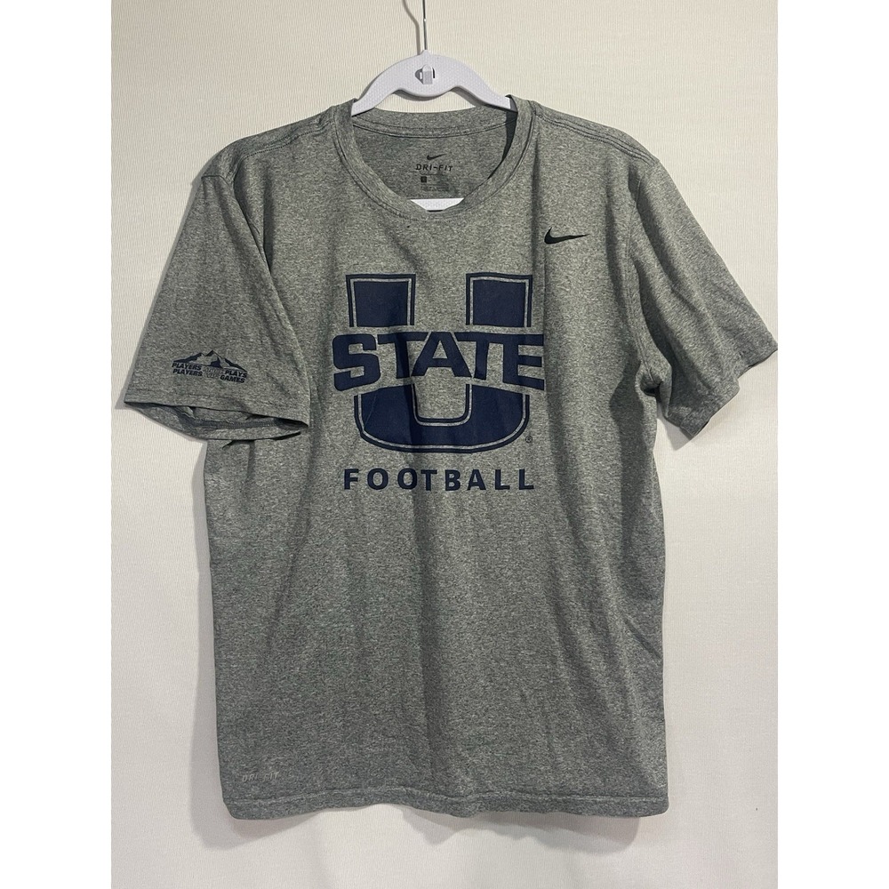 Nike Dri-Fit - Utah State Aggies Football Gray T-Shirt Mens Large